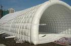 Big White 0.45mm PVC Tarpaulin Inflatable Party Tent Tunnel Shape