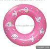 Pink PVC Cartoon Infant Inflatable Swim Ring For Water Games , toddler swim float