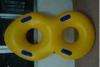 Yellow Double Circular Combination Inflatable Swim Ring , baby swimming rubber ring