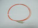 SC MM Fiber Optic Pigtails with Standard Exact Plastic , Low Insterion Loss and High Return Loss