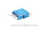 Quad LC Fiber Optic Adapter for High Density Cabling System, Single Mode PC, APC