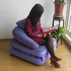 Fashion purple PVC flocked Office Modern Inflatable Furniture round corner Sofa