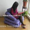 Fashion purple PVC flocked Office Modern Inflatable Furniture round corner Sofa