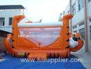 Orange 0.55mm PVC Tarpaulin Inflatable Sports Game , Kids Inflatable Bouncer