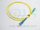 Yellow DIN Model Optical Fiber Patch Cord High Return Loss for Data Communications