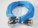 Blue Armoured Optical Fiber Patch Cord ST-ST Singlemode Simplex LSZH