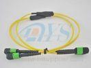 MPO Singlemode Optical Fiber Patch Cord With 3.2mm Round LSZH Jacket For Warehouses