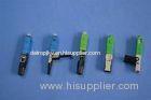 High Reliability Single Mode Standard SC 0.9mm Dia. And 9 / 125um Optical Fiber Connectors