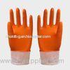 waterproof Household Latex Gloves , Spray flocklined rubber gloves