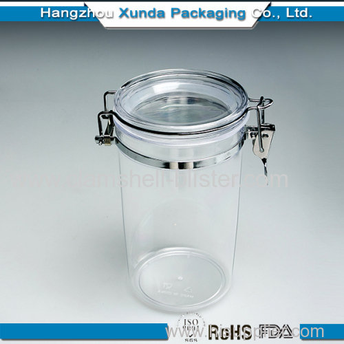 Transparent plastic airtight container