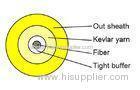 Indoor Optical Fiber Cable , GJFJV Single mode / Multimode Optic Cable