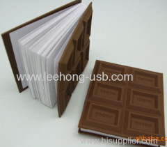 branded chocolate note book