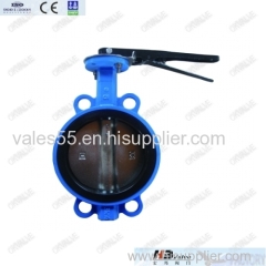 Cast iron wafer butterfly valve with ss304 disc