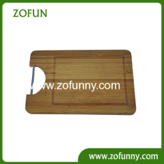 High Quality Bamboo cutting board with metal handle