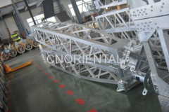 Aluminum alloy lattice hoisting gin pole for tower erection safety factor 2.5