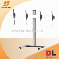 Dual screens TV carts with steady feet base