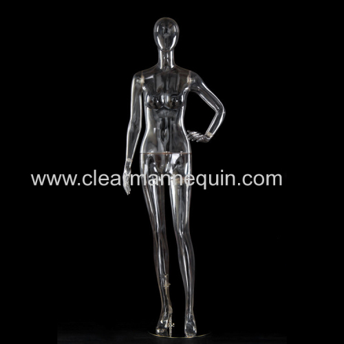 Female full-body PC transparent dress mannequins