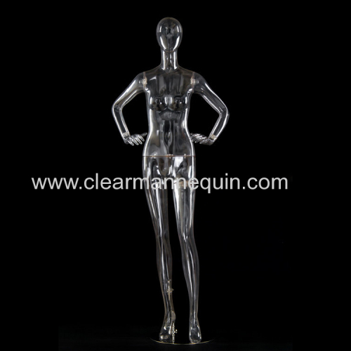 Female PC transparent dress makers mannequin