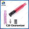 Plastic 2 ml E cigarette Clearomizer , C20 Rebuildable Tank Atomizer
