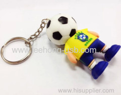 souvenir 3D design keychain for 2014 world cup