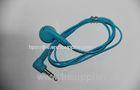 Portable Blue Airplane Hands Free Earbuds , Noise Reduction Earphones 1m Cord Length