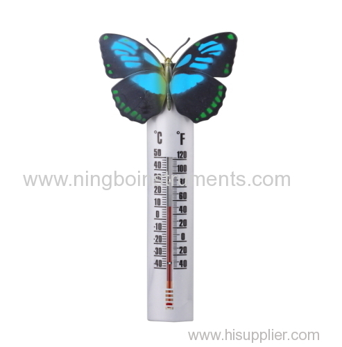 butterfly shape garden thermometer