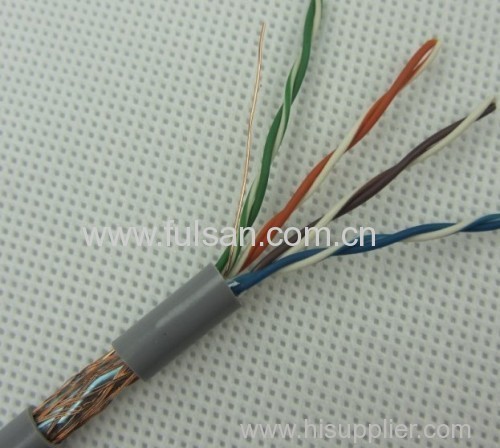 High speed multi core 4 pair 23awg 0.57mm pure copper category 6 ftp cat6 computer cable