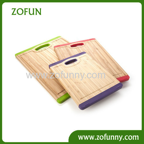 Bamboo flexible cutting board with Anti-slip silicone