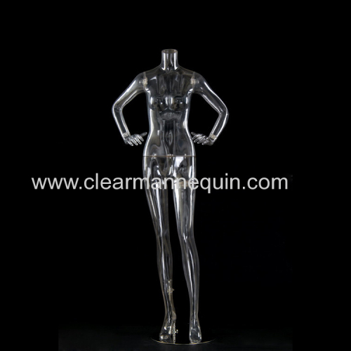 Transparent eco-friendly woman pc mannequin stands