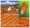 Lightweight Corrugated Metal Roofing Tiles Orange Stone Coated , 1280mm * 370mm