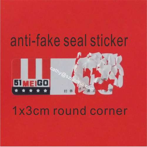 Self adhesive destructive brittle label stickers