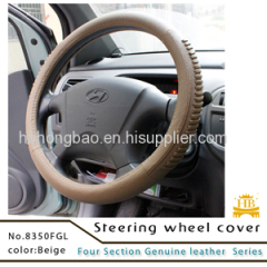 Genuine leather steering wheel cover, car accessories