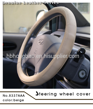 Genuine leather steering wheel cover, car accessories