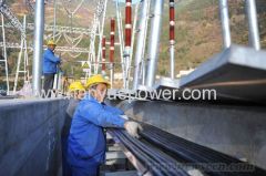 Overhead Line Triple stringing Aerial Rollers used for stringing small conductors on transmission line