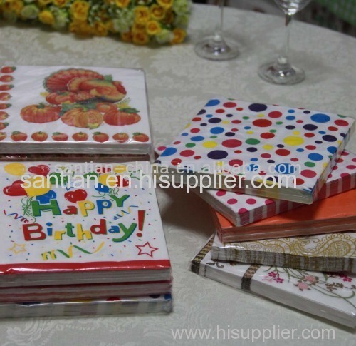 decorative printed paper napkins for party supplies