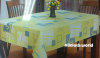 PVC/PE/PEVA tablecloth with non-woven/ flannel backing