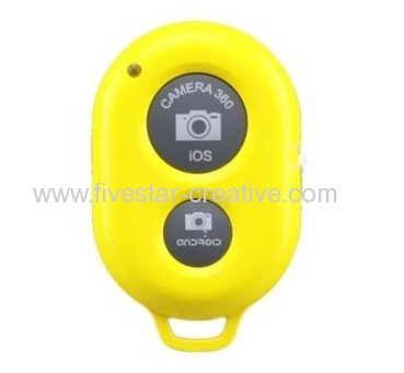 Wireless Bluetooth Remote Control Shutter for iPhone Samsung Android Smartphone Yellow