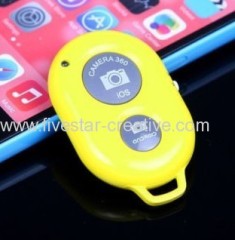 2014 Portable Smart Bluetooth 3.0 Wireless Remote Camera Shutter for iOS Android Yellow