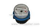 Plastic / Brass Digital Water Usage Meter , Vane Wheel Water Meter with OEM 15mm