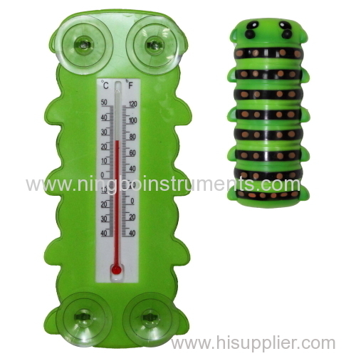 Caterpillar Window Thermometer; Animal Window Thermometer