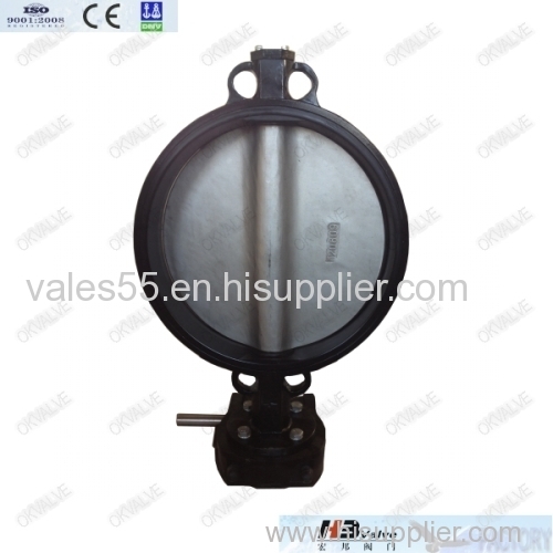 Dutile iron butterfly valve with gear box