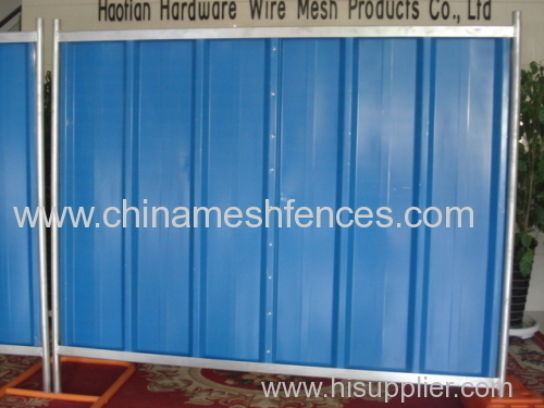 Construction site hoarding corrugated sheet type