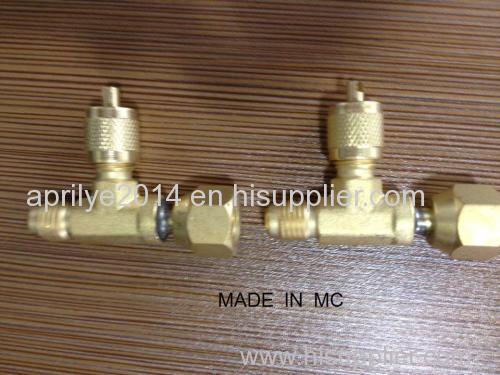 Refrigeration Brass Access Tee Valve