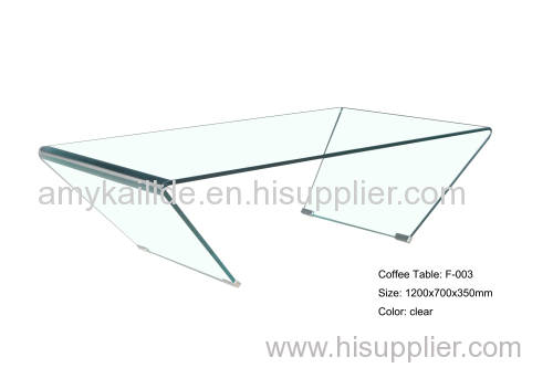F-003 clear coffee table