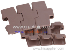 thermoplastic tabletop conveyor chain 880TAB single hinge flexible