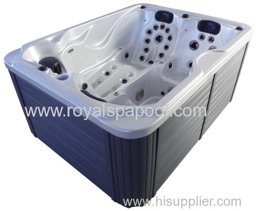 Square above ground spa freestanding acrylic bathtub outdoor spa