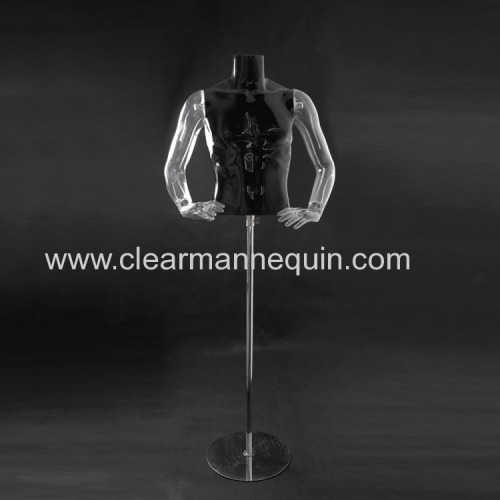 Black and transparent PC torso mannequins