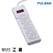 3 Meter 5 Outlets RJ45 Brazil Power Strip with Inmetro approval