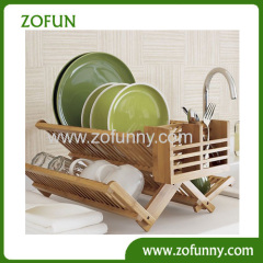 2014 high quality hot selling bamboo folding dish rack