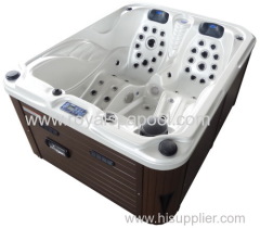 Freestanding hot tub hydro outdoor spa with led light